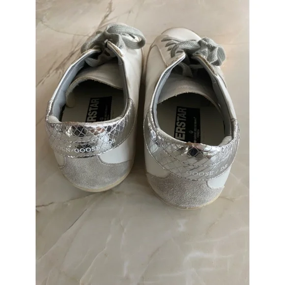 Golden Goose GGBD Super-Star Unisex White Silver 41 EUC/New? - Picture 6 of 11